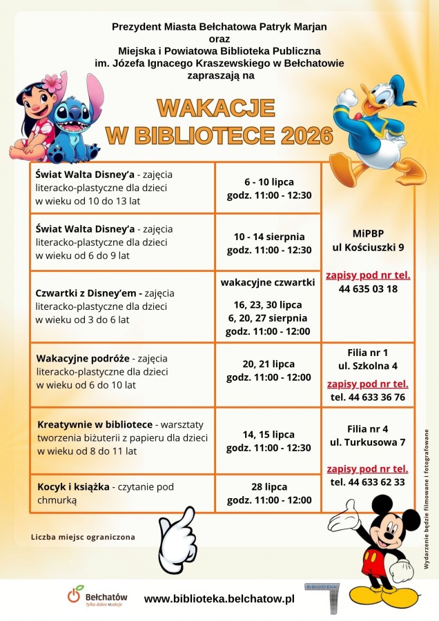 Aktualności: Wakacje w Bibliotece 2026