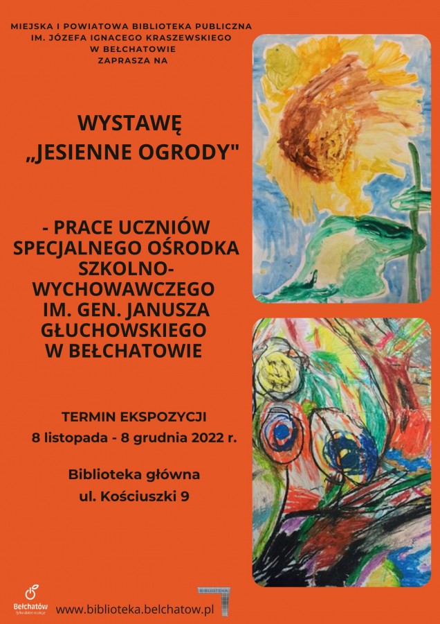Aktualności: Wystawa prac uczniów ze SOSW w Bełchatowie pt. "Jesienne ogrody"