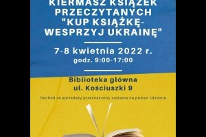 Aktualności: Kiermasz książek przeczytanych "Kup książkę- wesprzyj Ukrainę"